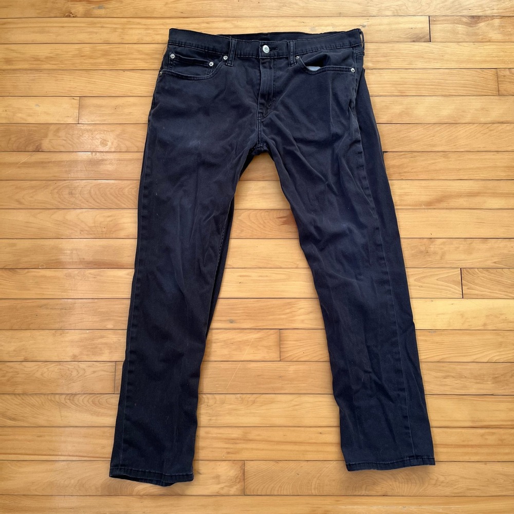 Levis 511 Slim Fit Black Jeans Mens 34x30 Faded Denim Pants